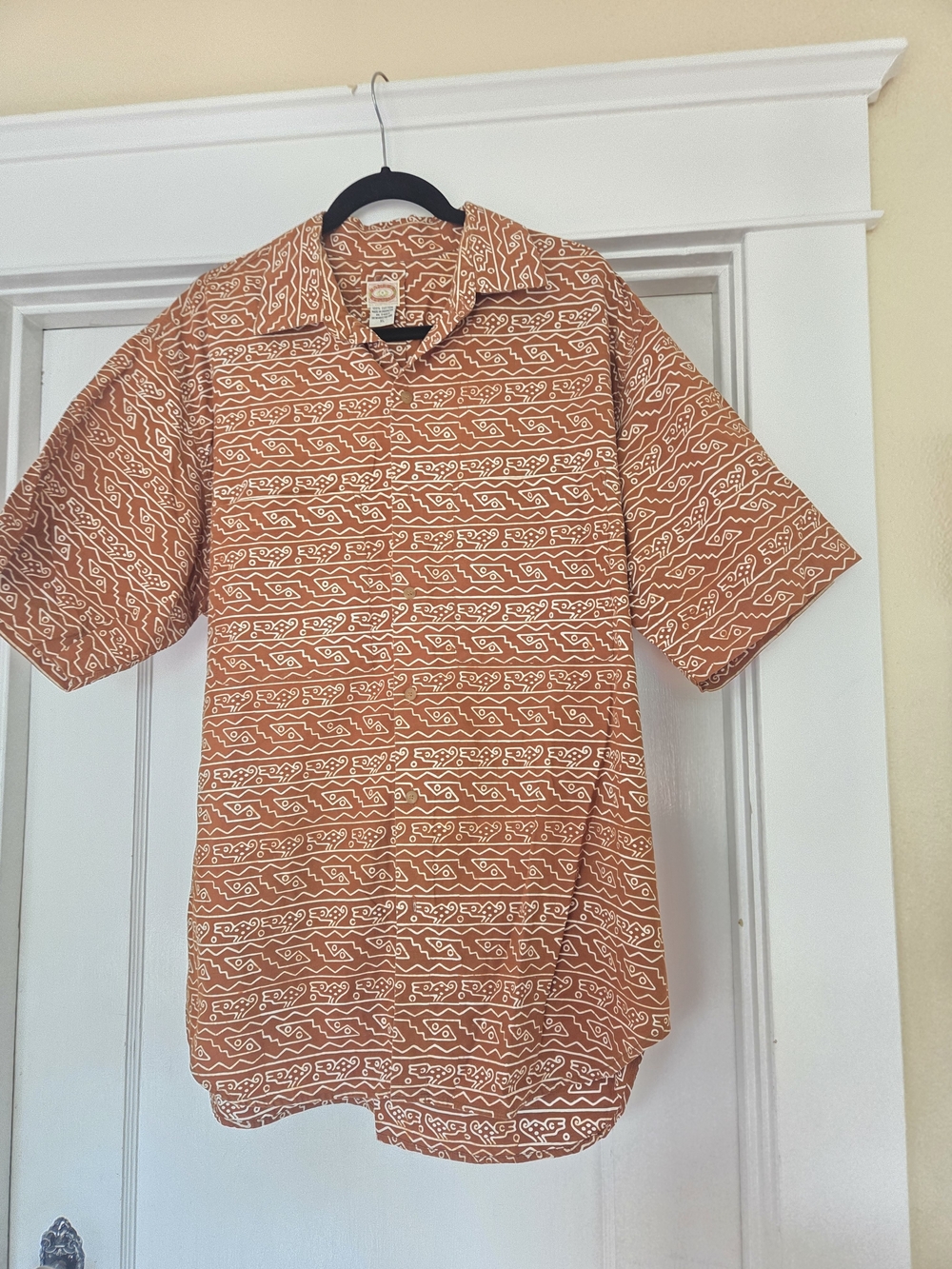90s Vintange Banana Republic Abstract Print Buttondown